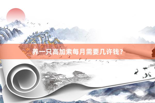 养一只高加索每月需要几许钱？